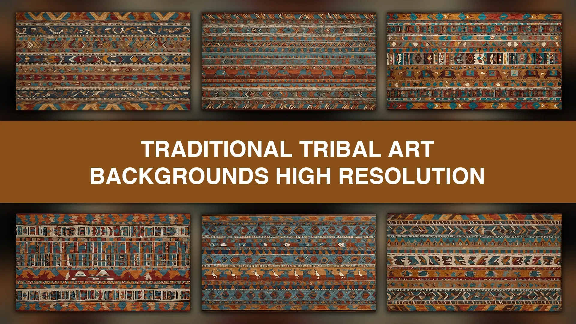 Traditional Tribal Art Backgrounds High Resolution JPGs